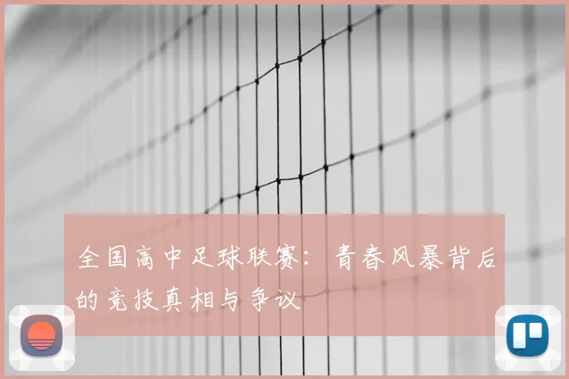 全国高中足球联赛:青春风暴背后的竞技真相与争议