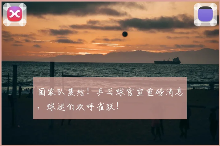 国家队集结！乒乓球官宣重磅消息，球迷们欢呼雀跃！